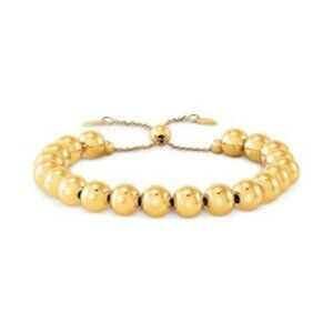 Giani Bernini Beaded Bolo Bracelet in 18k Gold Over Silver